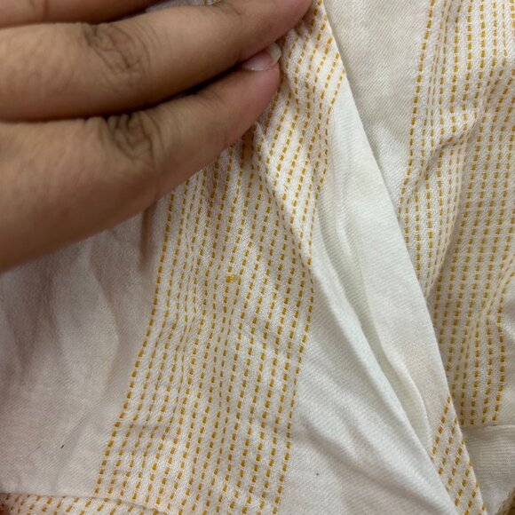 Loft Striped Flutter Sleeve True Wrap Blouse Side Tie - Picture 5 of 11